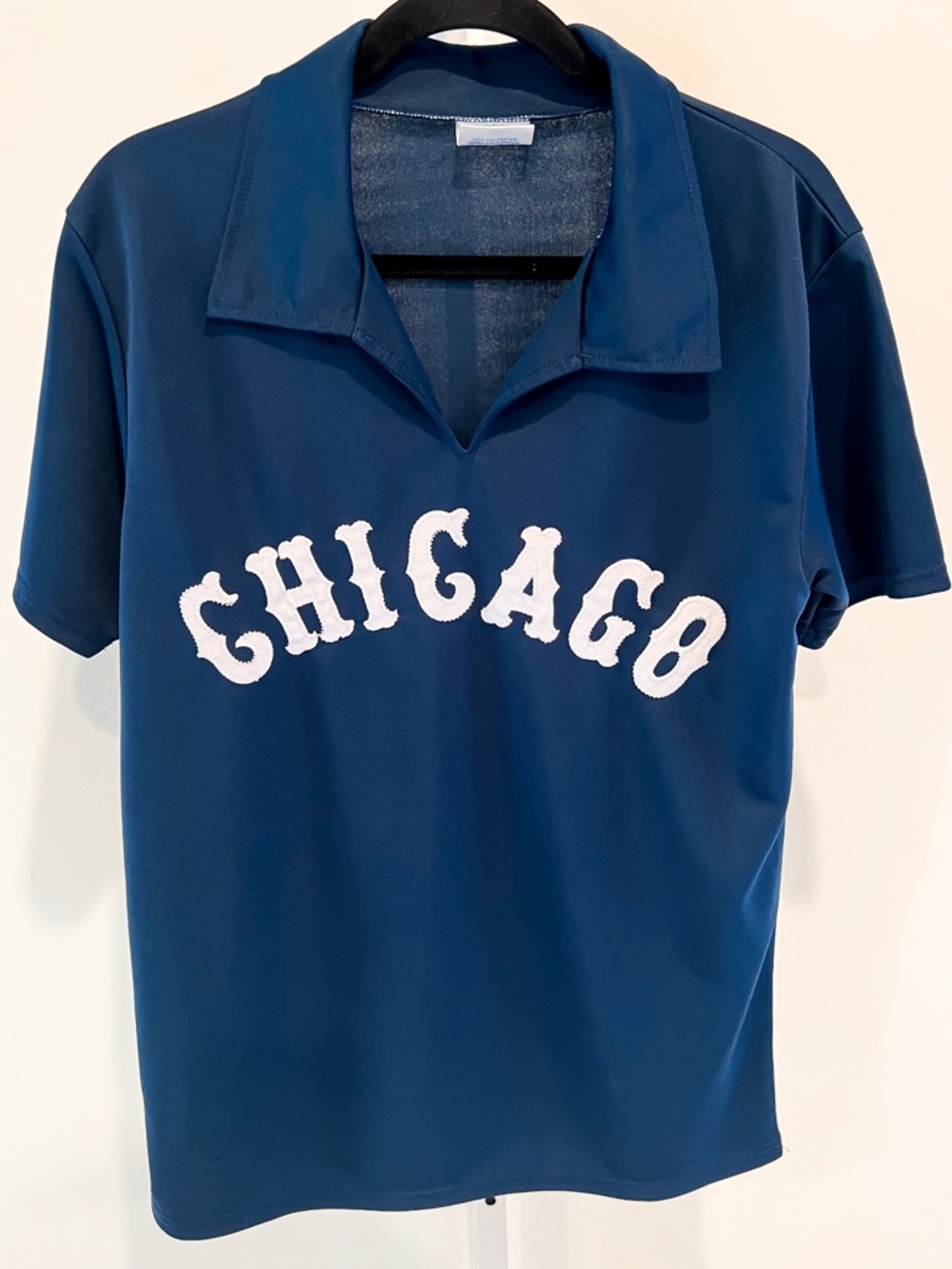 Chicago White Sox Baseball Retro Blue Short Sleeve Collared Shirt Adult Medium